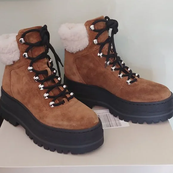 Marc Fisher Suede Platform Boots - Picture 2 of 4